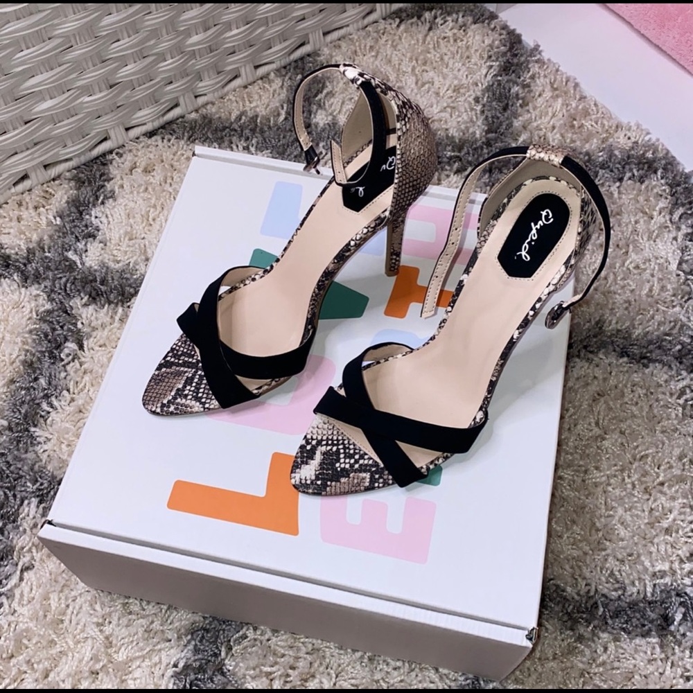 Qupid Snakeskin Heels
